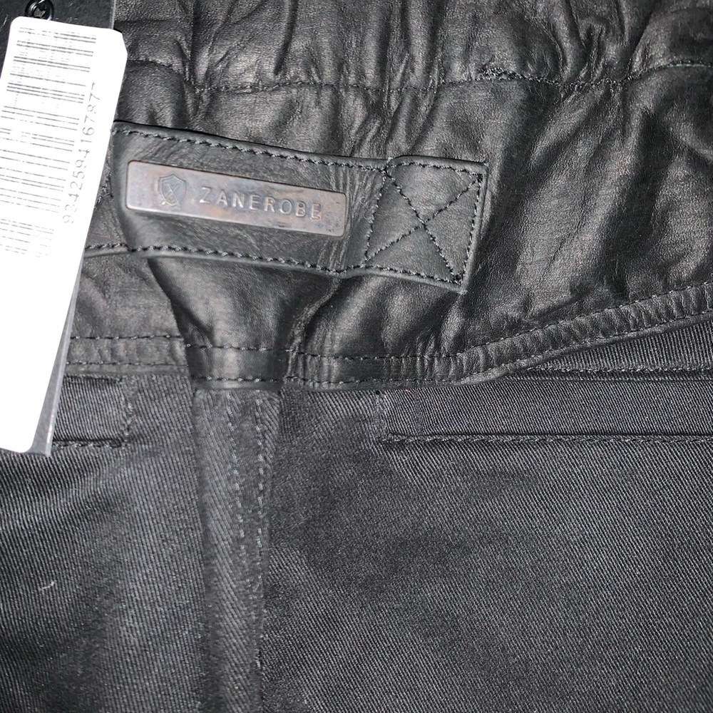 Zanderobe Leather and Cotton Joggers - Picture 6 of 8